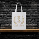 Customize Name & Initial Black White Gold Monogram Reusable Grocery Bag<br><div class="desc">Elevate your style with our Customize Name & Initial Black White Gold Monogram Tote Bag – a personalized fashion statement that merges sophistication with individuality. Crafted for those who appreciate custom details, this chic tote allows you to showcase your name and initials in a timeless black and white colour scheme...</div>
