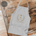 Customize Name & Initial Black White Gold Monogram Standard Apron<br><div class="desc">Introducing our Customize Name & Initial Black White Gold Monogram collection – a bespoke fusion of sophistication and personalization. Tailored for those who appreciate unique details, this collection allows you to add your name and initials to a timeless black and white palette, elegantly accented with gold monogramming. Whether you're looking...</div>