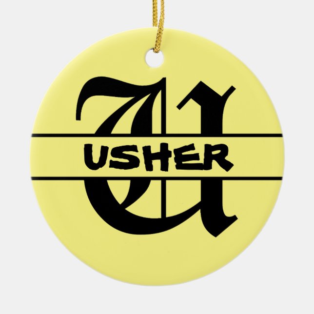 Customize Name Letter ornament  (Front)