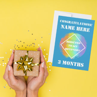 Customize Name/Milestone One Day At A Time - NA Holiday Card