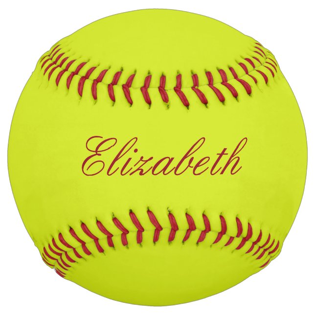 Customize Name Monogram Softball (Front)