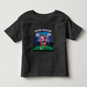 Customize Name Santa Christmas Soccer  T-Shirt