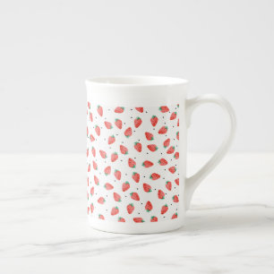 Customize name strawberry with dots cup  
