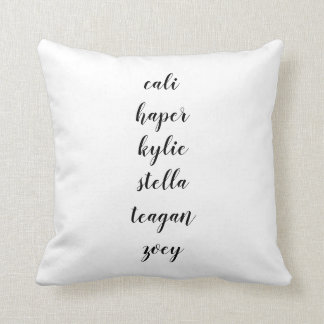 Customize Name Template Stylish Chic Cute Throw Pillow
