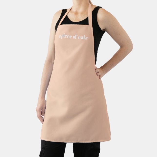 Customize Name text minimalist elegant apricot Apron (Insitu)