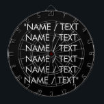 Customize Name text minimalist elegant black white Dartboard<br><div class="desc">Customize Name text minimalist elegant black white Dart Board
Customize,  personalize with name,  quote,  phrase,  or text</div>