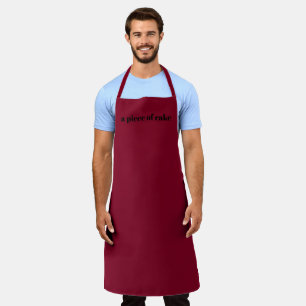 Customize Name text minimalist elegant burgundy Apron