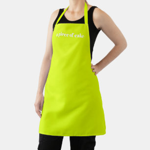 Customize Name text minimalist elegant chartreuse Apron