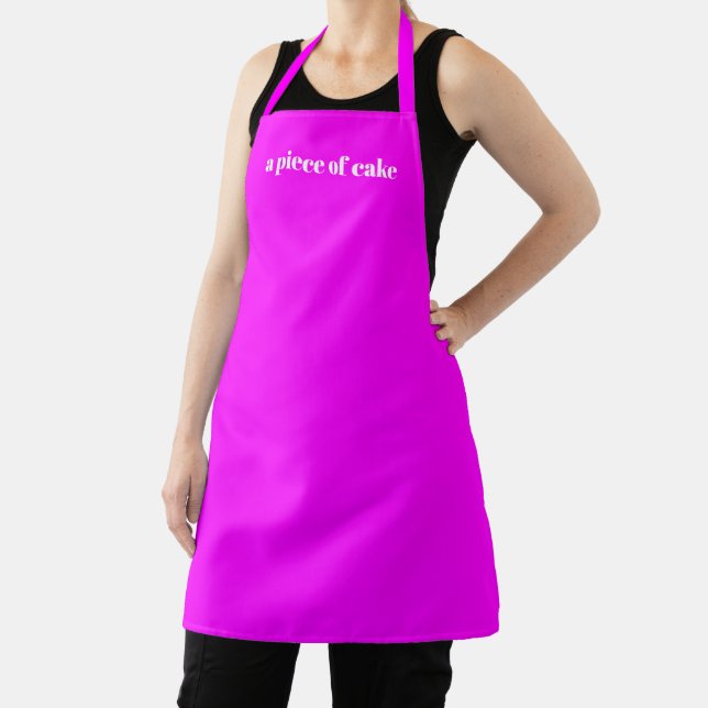 Customize Name text minimalist elegant magenta Apron (Insitu)