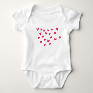 Customize Name with joyful hearts Baby Bodysuit