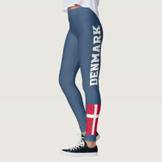 Customize National Denmark Flag Leggings