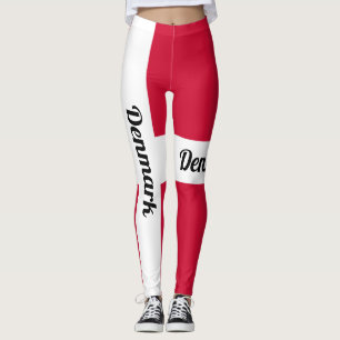 Customize National Denmark Flag Leggings