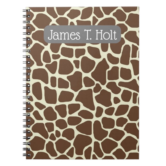 Customize Notebook - Giraffe Print (Front)