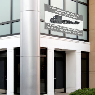 Customize Now Hiring Lowboy Equipment CDL Driver Banner