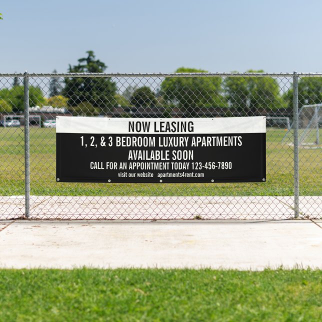 Customize Now Leasing Apartments For Rent  Banner (Insitu)