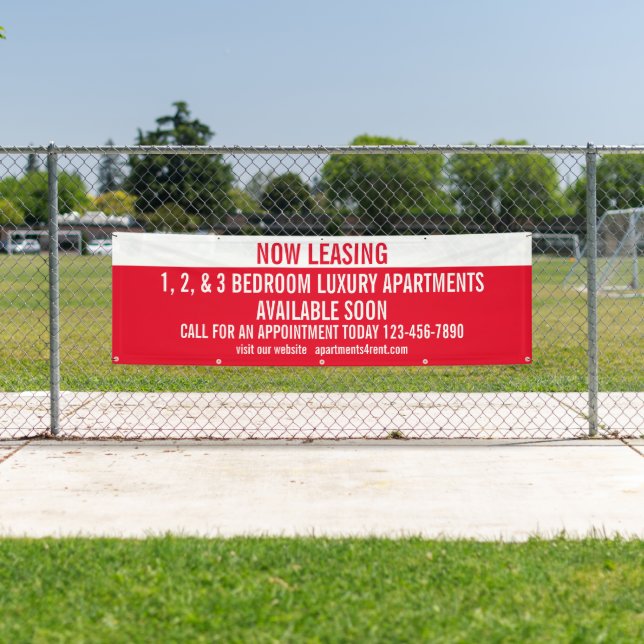 Customize Now Leasing Apartments For Rent  Banner (Insitu)