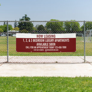 Customize Now Leasing Apartments For Rent Banner
