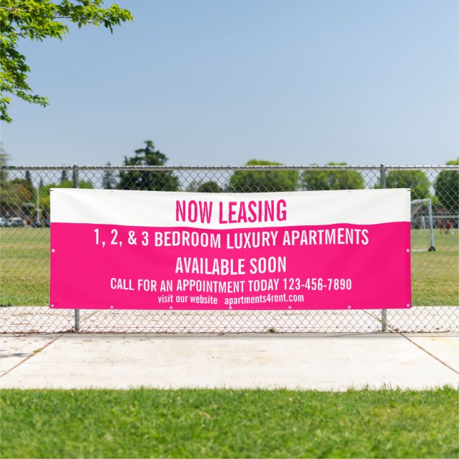 Customize Now Leasing Apartments For Rent Large Banner (Insitu)