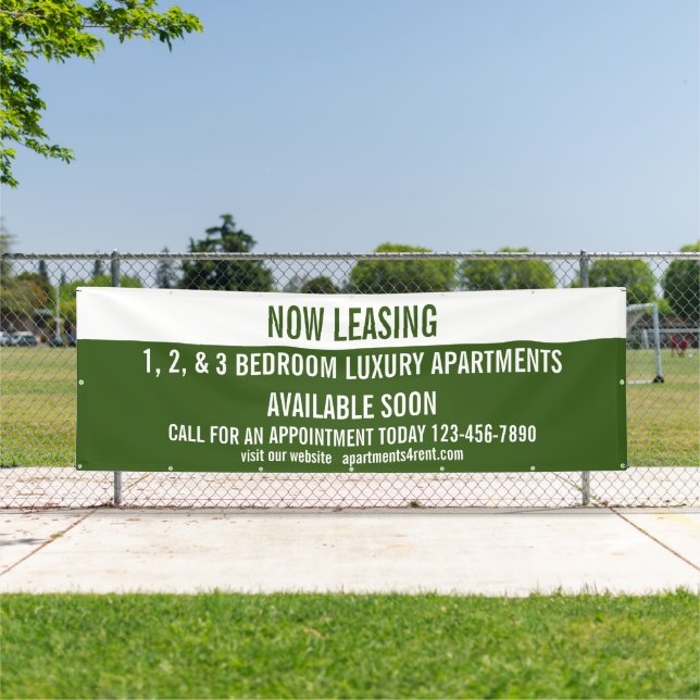 Customize Now Leasing Apartments For Rent Large  Banner (Insitu)