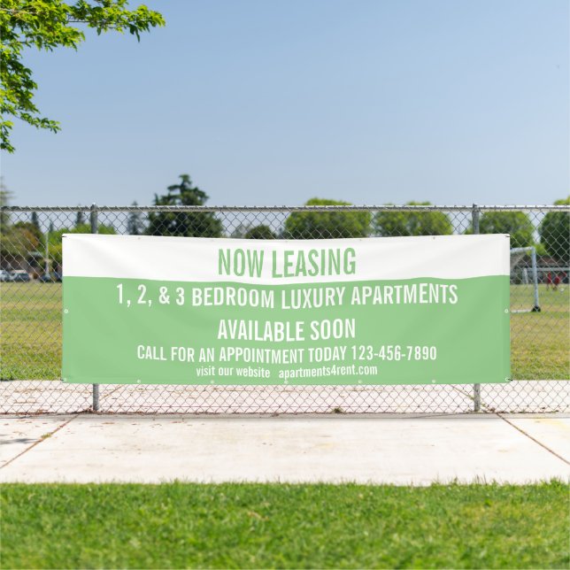 Customize Now Leasing Apartments For Rent Large Banner (Insitu)