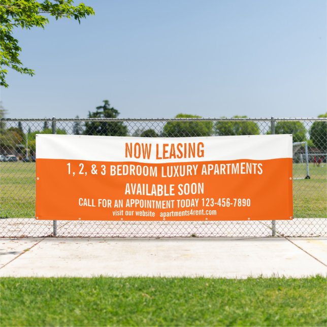 Customize Now Leasing Apartments For Rent Large  Banner (Insitu)