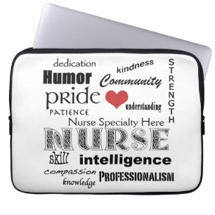 Customize Nurse Specialty-Nurse Pride-Attributes Laptop Sleeve