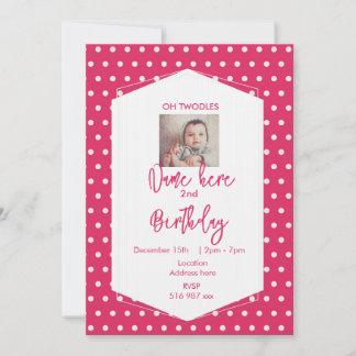 Customize oh twodles birthday invitation