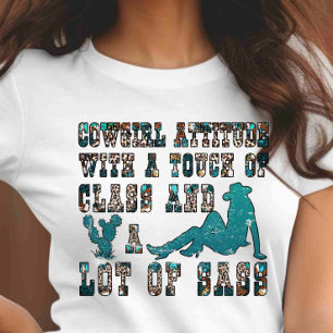 Customize on Back Horse Lover Cowgirl T-Shirt