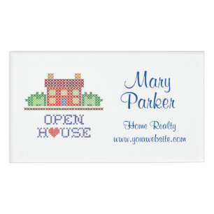 Customize Open House Acrylic Name Tag