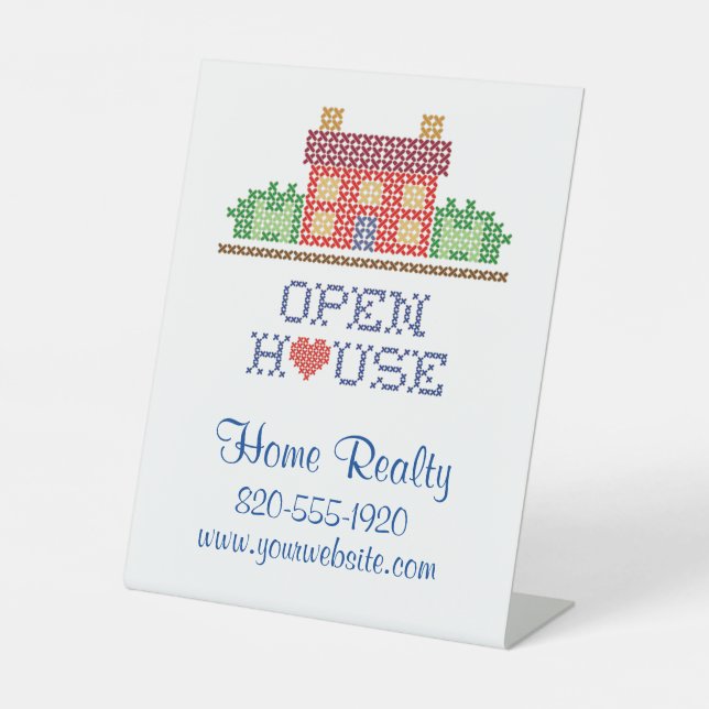 Customize Open House  Pedestal Sign (Front)