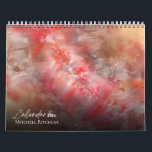 Customize Orange Burgundy Grey Watercolor marble Calendar<br><div class="desc">Custom Personalized Name Orange,  Red Watercolor marble glitter texture for holiday gifts celebration</div>