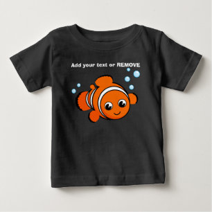 Customize, orange cute clown fish, cartoon design: baby T-Shirt