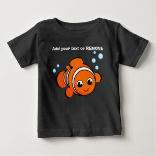 Customize, orange cute clown fish, cartoon design: baby T-Shirt