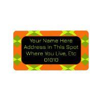 Customize Orange with Green Diamond Pattern