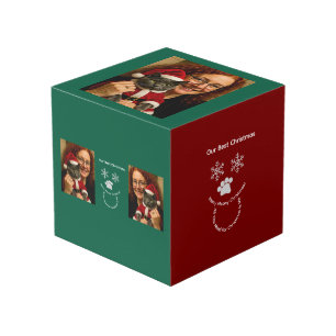 Customize Our Best Christmas ,Cat Photo Cube