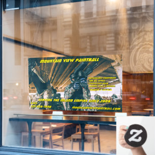 Customize Paintball Shop Gear Equipment Front Window Cling