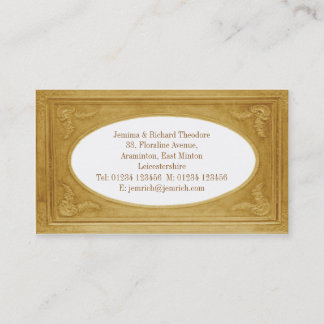 Customize Pale Gold Border Business Card