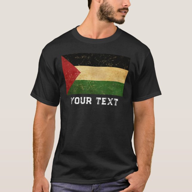 Customize Palestinian Flag Vintage T-Shirt (Front)