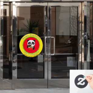 Customize Panda Bear Noodles Chinese Restaurant Window Cling