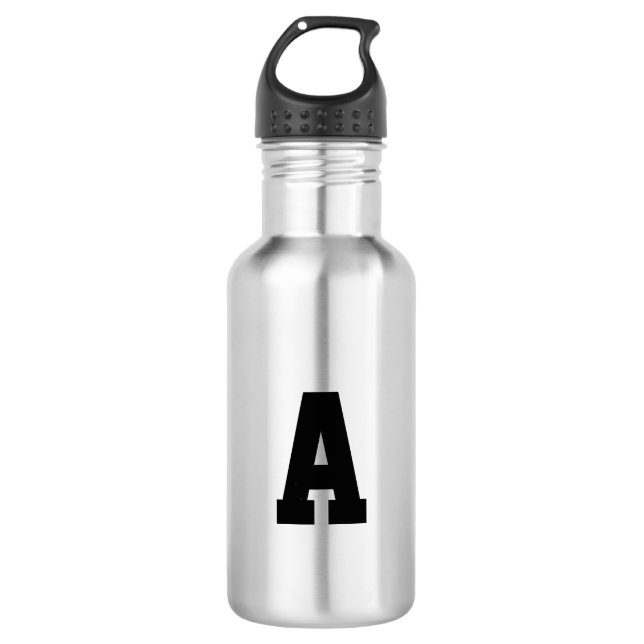 Customize, personalize Alphabet initial letter 532 Ml Water Bottle (Front)