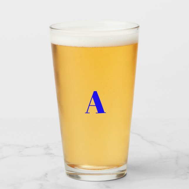 Customize, personalize Alphabet initial letter Glass (Front Filled)