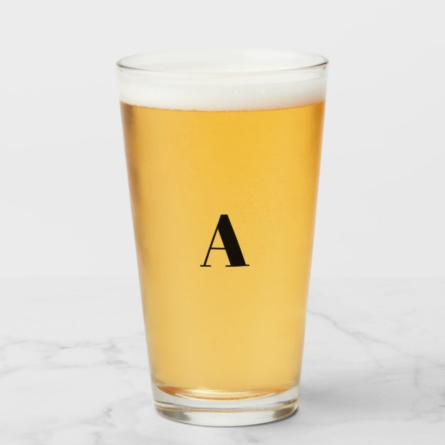 Customize, personalize Alphabet initial letter Glass (Front Filled)