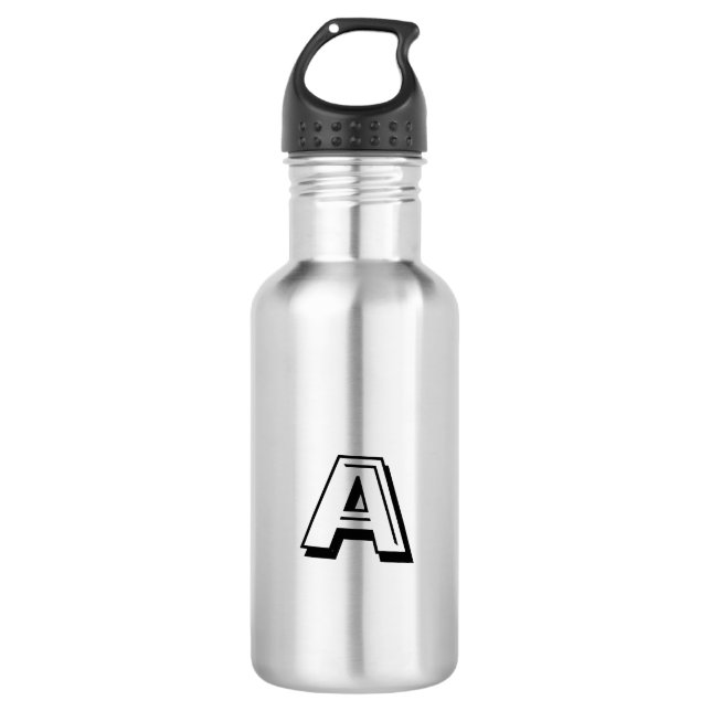 Customize, personalize Alphabet initial letter Sta 532 Ml Water Bottle (Front)