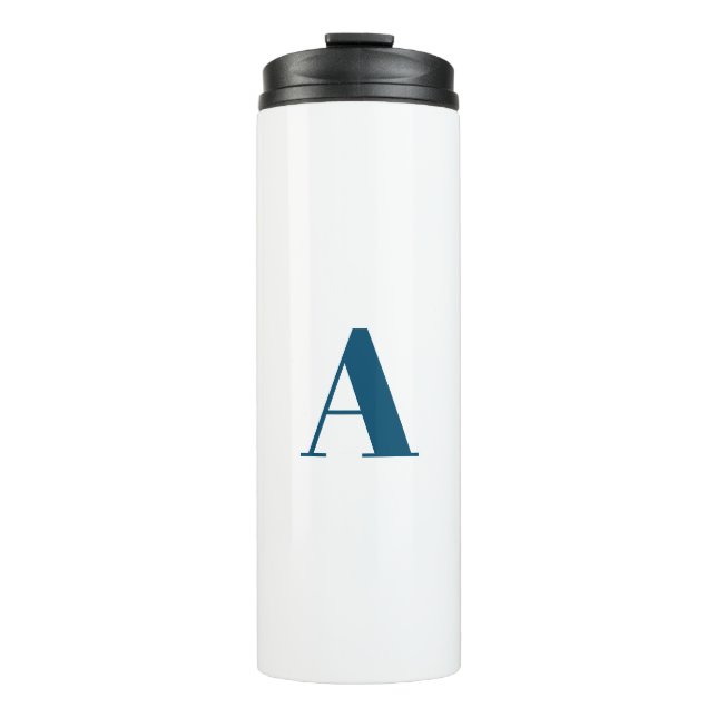 Customize personalize Alphabet initial letter Thermal Tumbler (Front)