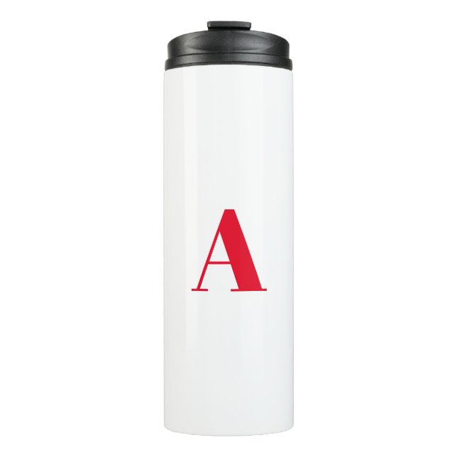 Customize personalize Alphabet initial letter Thermal Tumbler (Front)