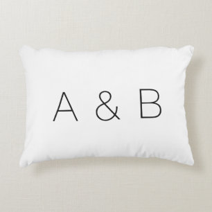 Customize, personalize alphabet initial monogram accent pillow