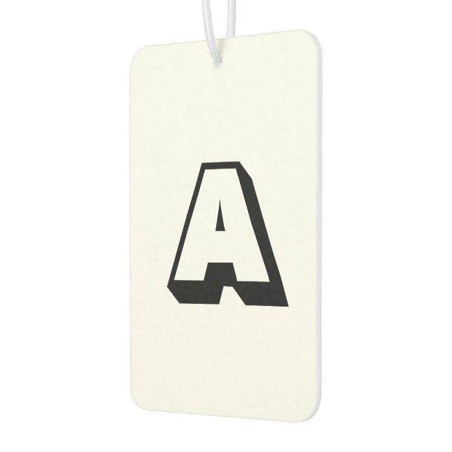 Customize, personalize alphabet initial monogram air freshener (Left)