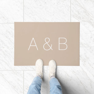 Customize, personalize alphabet initial monogram doormat