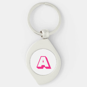 Customize, personalize alphabet initial monogram keychain