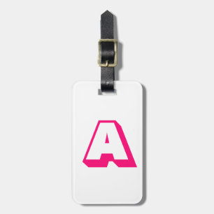 Customize, personalize alphabet initial monogram luggage tag